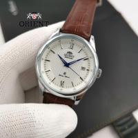 ราคา Orient นาฬิกาทางการของผู้ชาย Orient นาฬิกาอัตโนมัติ มือไขลานของญี่ปุ่นพร้อมคริสตัลแซฟไฟร์สแตนเลสสตีลและนาฬิกาชุดหนัง (2523920393)
