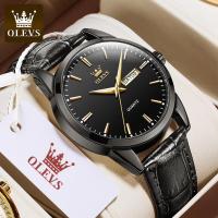 ราคา OLEVS นาฟิกาผู้ชาย กันน้ำหนังแท้ แฟชั่นเรืองแสง นาฬิกา ข้อมือผช (16158622691)
