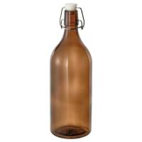 ราคา IKEA ขวดน้ำ ขวดแก้ว มีจุกล็อก 1 ลิตร สีน้ำตาล KORKEN (19588044656)