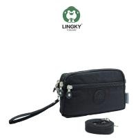 ราคา LINGKY LK04 กระเป๋าสำหรับคล้องมือหรือสะพายข้าง ใช้ได้ทั้งผู้หญิงและผู้ชาย Crossbody bags Wrist bags (15965052904)