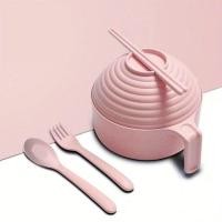 ราคา ชุดโถเบญจรงค์ข้าวสาลี1ชิ้น ชามก๋วยเตี๋ยวสำเร็จรูปที่ย่อยสลายไม่ได้พร้อมฝาปิดและที่จับชามธัญพืชชุดเครื่องใช้บนโต๊ะอาหารก๋วยเตี๋ยวสำหรับซุปข้าวของหวานและสลัด (20400637904)