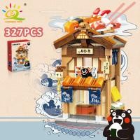 ราคา Huiqibao โมเดลบ้านบะหมี่ญี่ปุ่นขนาดเล็กสำหรับเด็กบล็อกตัวต่อแบบ DIY น้ำพุร้อนซูชิร้านอิฐของเล่นสำหรับเด็ก (21358502909)