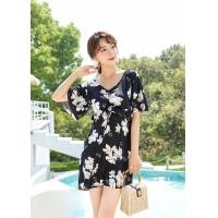 ราคา พร้อมส่ง ชุดว่ายน้ำคนอ้วน ชุดว่ายน้ำสาวอวบ ชุดว่ายน้ำคนท้อง ชุดว่ายน้ำลายดอก เสื้อผ้าสอาวอวบ พลัสไซส์ 70 90 kg (15960374339)