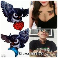 ราคา แทททู รอยสัก นกฮูกเกาะเพชร Tattoo sticker (7105990925)