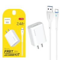 ราคา ชุดชาร์จ รุ่น T63 2 4A หัวพร้อมสาย เหมาะสำหรับ Iphone Samsung vivo xiaomi huawei oppo Android ปลอดภัย (21053467467)