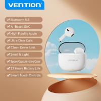 ราคา Vention Elf E06 หูฟังบลูทูธ 5 3 TWS หูฟัง bluetooth earphone with AI Based หูฟังไร้สาย for samsung vivo หูฟัง true wireless earphone ENC earbuds หูฟัง bluetooth ไร้สาย (21416670109)