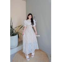 ราคา เดรสยาวผ้าลูกไม้ แต่งระบายลูกไม้ทั้งหน้าและหลัง ใส่ซับในทั้งตัว สี2สี ดำ ขาว ครีม มีโบว์ผูกหลัง ขนาด อก32 40 ขนาด เอว24 32 (21402718135)