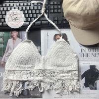 ราคา ครอปสายเดี่ยวไหมพรมถักผูกคอหลัง อก30 48 สาวอวบ (21278530698)