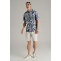 ราคา Mc jeans เสื้อเชิ้ตผู้ชาย แขนสั้น สียีนส์ พิมพ์ลาย MSSZ214 (21405617339)