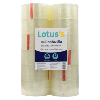 ราคา LOTUS S โลตัส เทปกาวสีใส ขนาด 48 มม X 45 หลา แพ็ค 12 ม้วน (14065871058)