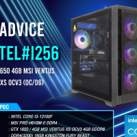 ราคา คอมประกอบ Advice Computer Set intel i256 i3 13100F GTX1650 4GB MSI VENTUS XS OCV3 OC D6 (21407077098)