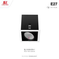 ราคา SL LIGHTING โคมไฟดาวน์ไลท์ แบบฝังฝ้า SL 6 679 ทรงสี่เหลี่ยม ปรับหน้าได้ ขั้ว E27 (1372314281)