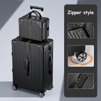 ราคา HANK กระเป๋าเดินทาง 20 24 28นิ้ว Suitcase 007 B07 กระเป๋าเดินทางล้อลาก วัสดุPC ABS กรณีรถเข็น รุ่นซิป กระเป๋าล้อลาก กระเป๋าเครื่องสำอางขนาด 14 นิ้ว Cosmetic Bag Trolley Bag Luggage (4474936914)
