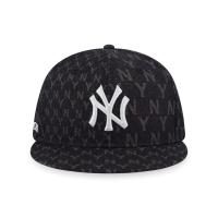 ราคา NEW YORK YANKEES DENIM ALL OVER MONOGRAM BLACK DENIM 9FIFTY CAP (21399335785)