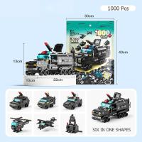 ราคา ของเล่นบล็อคก่อสร้างสำหรับเด็กผู้ชายตัวต่อปราสาทเรือรบจรวด1000ชิ้น (21279119004)