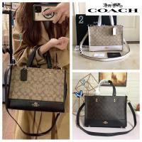 ราคา Coach กระเป๋าถือใหม่กระเป๋าสะพายไหล่แฟชั่นสำหรับผู้หญิงกระเป๋าพาดลำตัวหนังลาย C แบบคลาสสิก FFF1955 (13533605396)