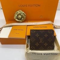 ราคา พร้อมจัดส่ง กระเป๋าสตางค์ใบสั้น ลายโลโก้รุ่นใหม่ Louis Vuitton ใส่บัตรได้ สินค้าคุณภาพ100 (17522646605)