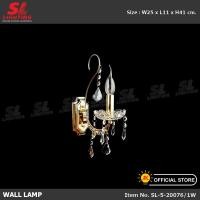ราคา SL LIGHTING โคมไฟติดผนังภายในบ้าน SL 5 20076 1W คริสตัล สวยงาม ขั้ว E14 (1376956156)