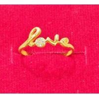 ราคา แหวนครึ่งสลึง ลาย love ติดเพชร ไซส์ 54 ทองแท้ 96 5 มือ 1 ลดล้างสต๊อก (21408703454)