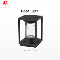 ราคา SL LIGHTING Post Light โคมไฟหัวเสา ขั้ว E27 รุ่น SL 11 8163S BK (16139349580)