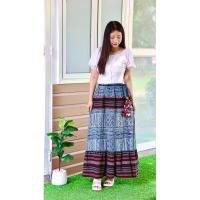 ราคา กระโปรงผ้าเมืองย้อมครามลายเขียนเทียน ลาย6 (21232732832)
