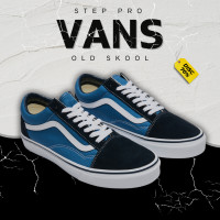 ราคา Vans Old Skool Classic Navy Blue รองเท้าผ้าใบชาย รองเท้าผ้าใบหญิง แวนส์ (21415785036)