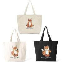 ราคา top Foreign Trade France Maison Kitsune Yoga Fox Modeling Men and Women Canvas Shoulder Bag Large capacity Handbag (19687172333)