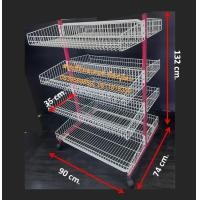 ราคา ชั้นตะกร้า 2หน้า ยาว 90ซม ชั้นวางสองด้าน แบบ 2 ด้าน 4ชั้น ชั้นตะแกรง ชั้นวางขนม ชั้นมินิมาร์ทตะกร้า ชั้นวาง ชั้นขายของ (17425522688)