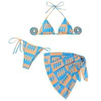 ราคา ชุดว่ายน้ำ 3 ชิ้น บิกินี่ ผ้าคลุม ลายกราฟฟิค ฟ้าส้ม พร้อมส่งชุดว่ายน้ำแฟชั่นเกาหลีผู้หญิง 3ชิ้น บิกินี (21431408650)