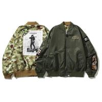 ราคา Bape Double Side Wearable Bomber Jackets ทหาร Jungle Camouflage Overdized Jacket (16460959219)