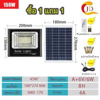 ราคา JD โคมไฟโซล่าเซลล์ 1แถม1 แสงสีขาว 200W 300W Solar Light 400W 600W solar cell 150W 90W 60W 35Wโซล่าเซลล์ ไฟถนนโซล่าเซล ไฟพลังแสงอาทิต ไฟ led สปอร์ตไลท์ (20251089532)