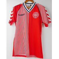 ราคา D50 DENMARK HOME WC 1986 RETRO FOOTBALL SHIRT SOCCER JERSEY (20742586744)