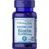 ราคา GET NOW Biotin 10000 mcg 50 100 Rapid Release Softgels Puritans Pride (17504536924)