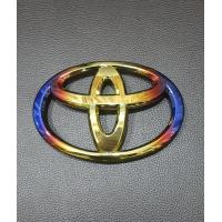 ราคา โลโก้ไทเททองหน้ากระจัง Toyota hilux tiger D4D สีรุ้ง ไทเทเนียมสีทอง 13ซ ม สำหรับ ไฮลักษ์ไทเกอร์ D4D ตัวเตี้ย TOYOTA HILUX TIGER D4D ปี 2000 2004 (15702821276)