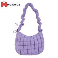 ราคา กระเป๋าคาดลำตัวผู้หญิง MOJOYCE จีบลายเมฆกระเป๋าคลัทช์หิ้วแฟชั่นบรรจุของได้มากผ้าฝ้ายลายอวกาศกระเป๋าถือของผู้หญิง (20029402202)