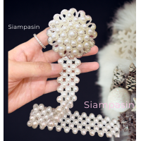 ราคา Siampasin เข็มขัดมุก ยาว 27 นิ้ว ใส่ได้เอว 24 36 นิ้ว เข็มขัดยืดได้ เข็มขัดไข่มุก เข็มขัดยืด เข็มขัดผู้หญิง เข็มขัด เข็มขัดชุดไทย Pearl belt (21086915948)