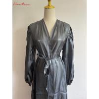 ราคา Eid Djellaba Abaya ดูไบเงานุ่มพัฟแขนมุสลิม Silky Abaya ดูไบตุรกีมุสลิมชุดอิสลาม Abayas กับเข็มขัด WY56 (21357332451)