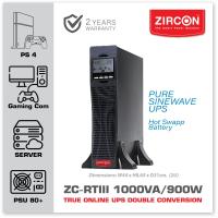 ราคา TRUE ONLINE UPS 1000VA 900W ZC RTIII 2U Rack Tower ZIRCON สำหรับคอมเกมมิ่ง คอมประกอบ Server Hot Swappแบตเตอรี่ได้ ประกัน 2 ปี ONSITE SERVICE (20602699193)