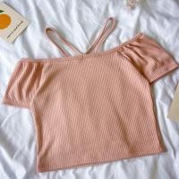 ราคา Fleurladyz เสื้อครอปเปิดไหล่สายไขว้ ผ้าร่องใหญ่เนื้อนุ่ม (21353709153)