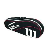 ราคา Wilson WLSWRZ881603 กระเป๋าใส่ไม้เทนนิส Advantage III Triple Bag Black White Red (17168016902)