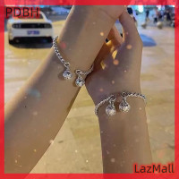 ราคา PDBH Fashion Store เครื่องประดับสร้อยข้อมือสำหรับผู้หญิงสำหรับงานแต่งงานปาร์ตี้แฟชั่นกำไลข้อมือกระดิ่งวังสีเงิน925 (21286187771)