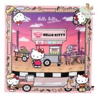 ราคา Kiss Me Doll ผ้าพันคอ ผ้าคลุมไหล่ Kitty ลาย Street Food ขนาด 100x100 cm (10074876591)