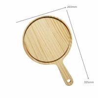 ราคา HiCoo ถาดพิซซ่า ไม้ยางพารา มีด้ามจับ ขนาด 8 x8 กลม สี่เหลี่ยม B038 (21343139002)