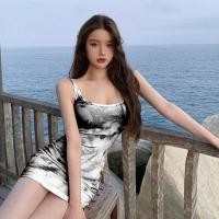 ราคา ชุดเดรสมัดย้อม เดรสสายเดี่ยว DQ 8284 เดรสมัดย้อมชุดเดรสยาวผ้ายืด (21301025440)