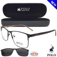 ราคา แว่นตา คลิปออน Fashion Polarized รุ่น POLO 3867 กรอบแว่นตา สำหรับตัดเลนส์ กรอบเต็ม แว่นแฟชั่น ชาย หญิง ทรงสปอร์ต sport วัสดุ สแตนเลส stainless steel ขาสปริง (12494318744)