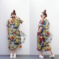 ราคา BONUS dress 1 19 เดรสผ้าคอตตอนญี่ปุ่น เดรสผ้าคอตตอนใส่สบายมาก ชุดเดรสตัวยาว เดรสลายดอกสาวอวบก็ใส่ได้ (13556272490)