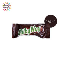 ราคา Milky Way Fun Size Milk Chocolate Candy Bars 6x17g 107g มิลค์กี้ เวย์ คาราเมลครีม และ นูกัตเนื้อเนียน เคลือบด้วยช็อกโกแลตนมเข้มข้น 6x17กรัม 107 กรัม (21420627071)