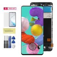 ราคา จอ A51 AMOLED พร้อมลายนิ้วมือสำหรับ Samsung Galaxy A51 A515 A515F หน้าจอ LCD ทัชสกรีนอะไหล่ดิจิไทเซอร์ (21357911758)