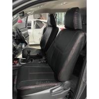 ราคา หุ้มเบาะสวมทับตรงรุ่น toyota revo 4 ประตู ลายเรียบ สีดำด้ายแดง หุ้มเบาะพีพีออโต้ (21347133357)