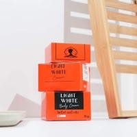 ราคา Light White Body Cream White White Cream ไลท์ ไวท์บอดี้ครีม ไวท์ไวท์ครีม ได้ครีม2 สบู่1 (21199435668)